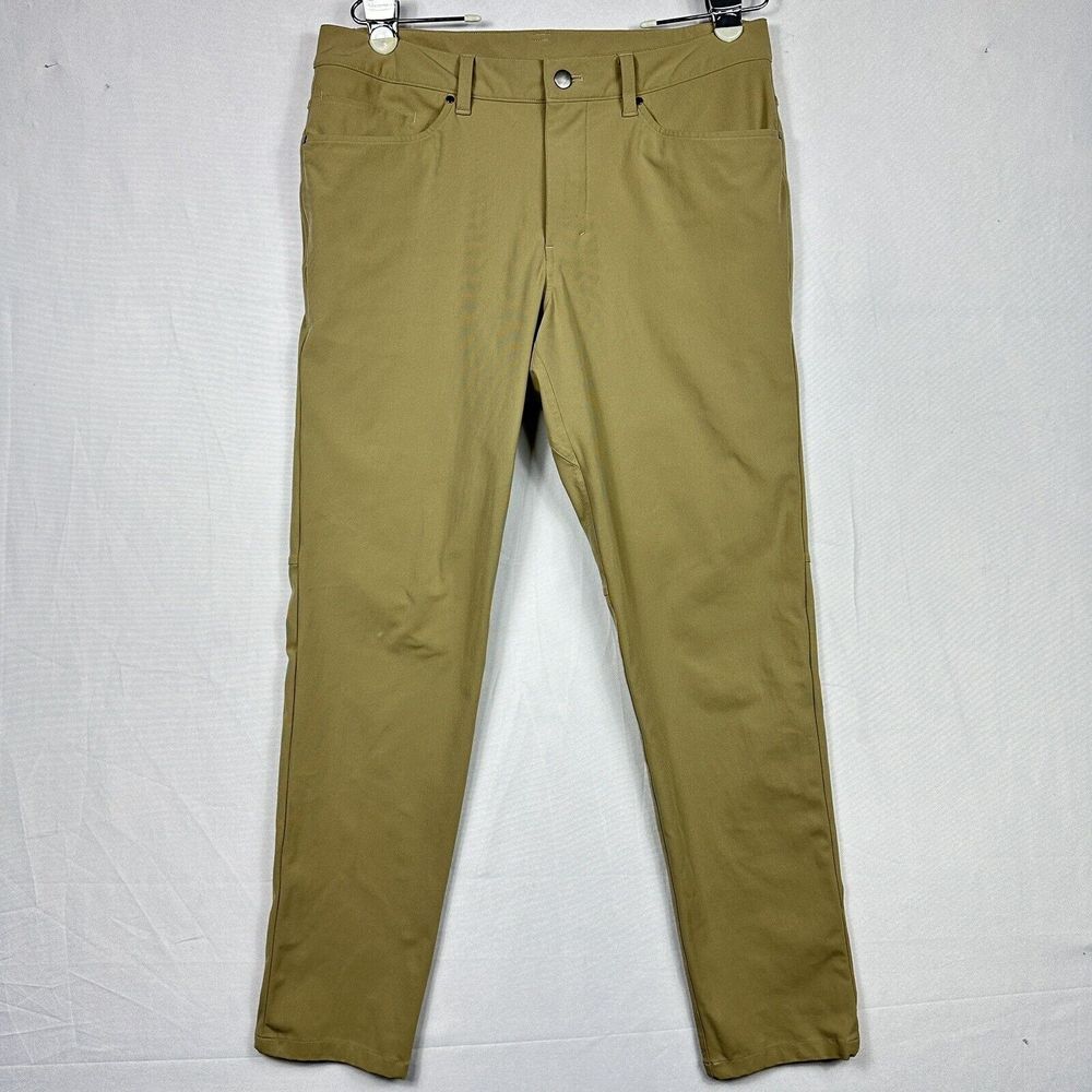 Lululemon Pants Mens ABC Slim Warpstreme 32 x 29.5 Khaki Brown 5-pocket LM5704S
